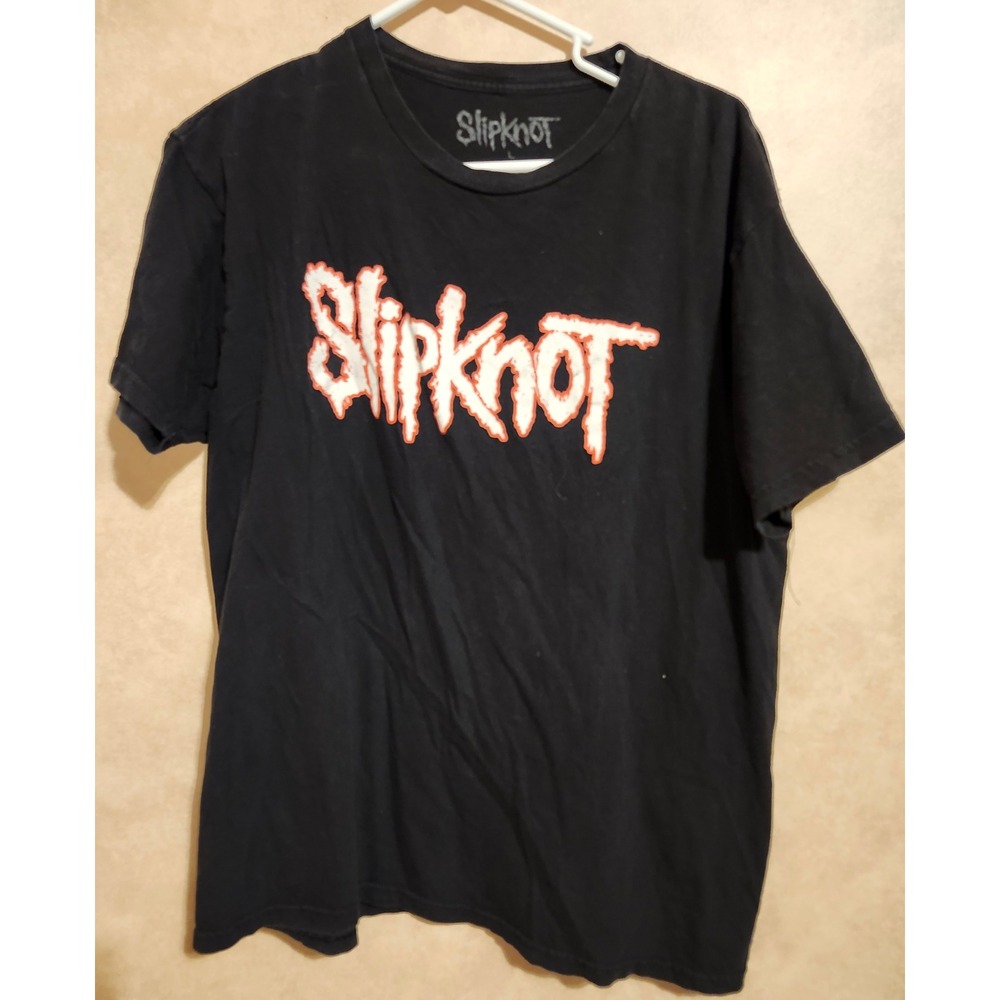 Slipknot Band Tee Mens Large Black Red White Logo Graphic T-Shirt 2021 Bravado